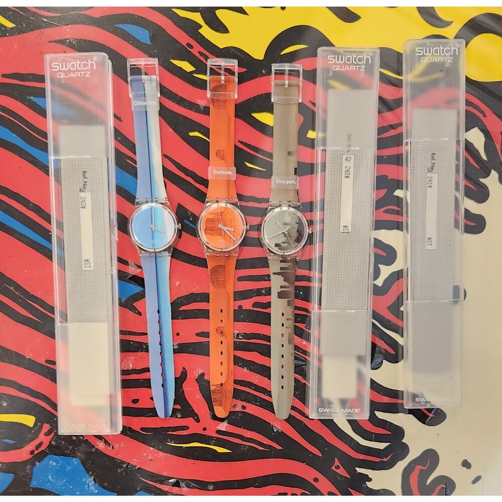 Swatch watch ELEMENTS SET USAPACK9 1997 Limited Packagings New Old Stock